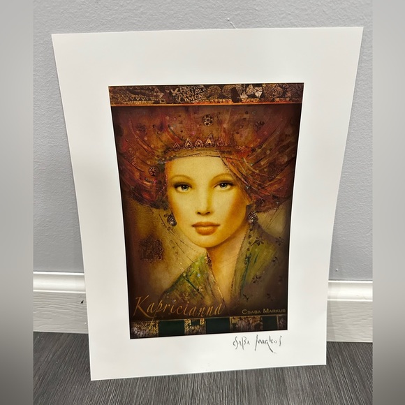 Csaba Markus 8x10 print of painting with authenticity letter - new + never used - Picture 1 of 6